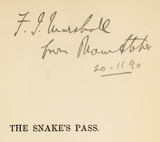 Bram Stoker Autograph #2