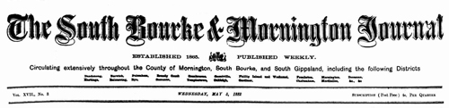 South Bourke and Mornington Journal, May 3, 1882